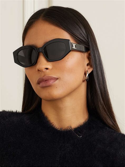 celine cat eye acetate sunglasses black|celine ivory cat eye sunglasses.